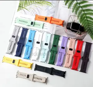 Monochrome Silicone Strap for Apple Watch All Modes S1-S10