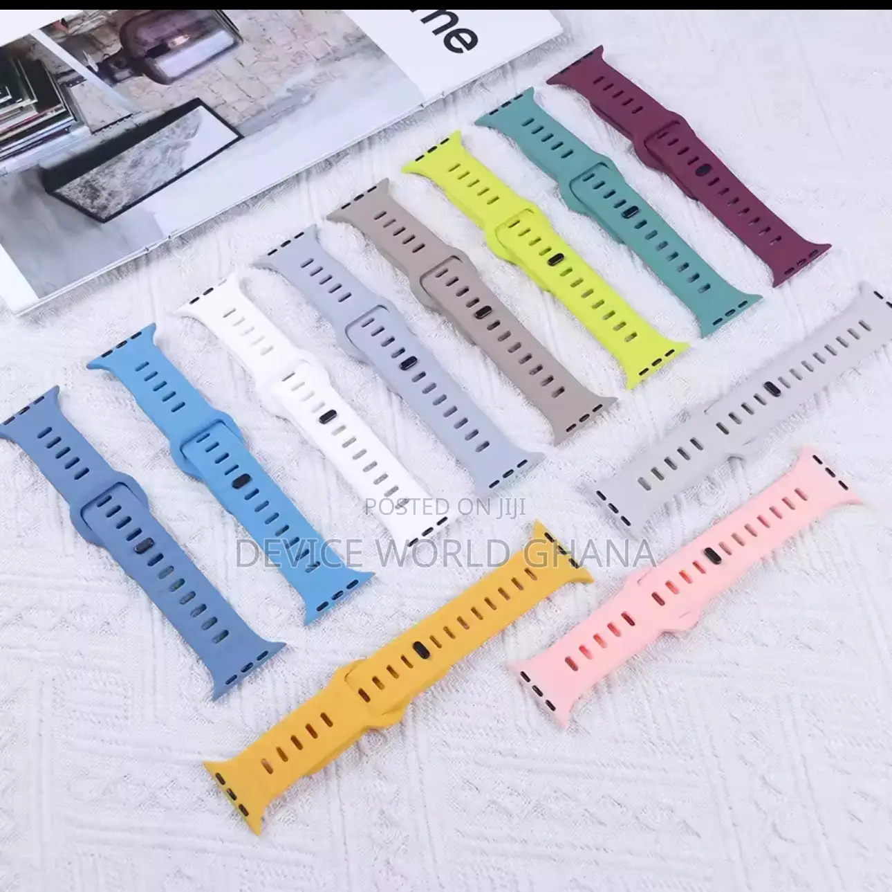 Monochrome Silicone Strap for Apple Watch All Modes S1-S10