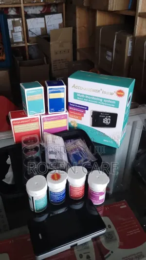 Accu Answer Machine Cholesterol Hb Glucose Uric Acid Monitor Device
