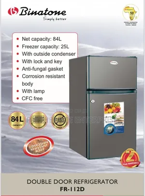 Quality Binatone Double Door Table Top Fridge
