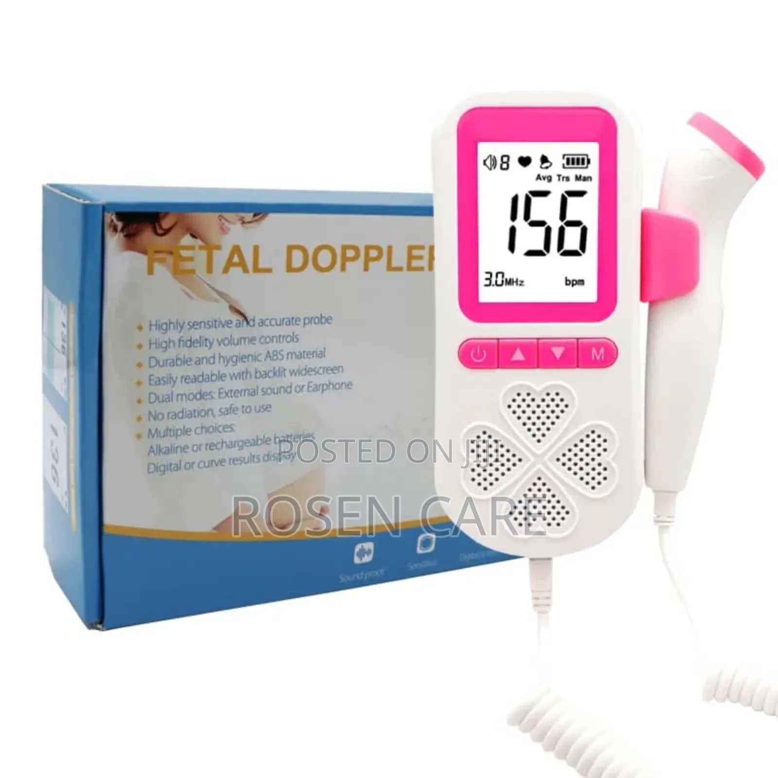 Rechargeable Prenatal Fetal Doppler Heart Rate Detector