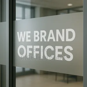 Frosted, One Colour Sticker Branding 4 Office, Eatery, Store