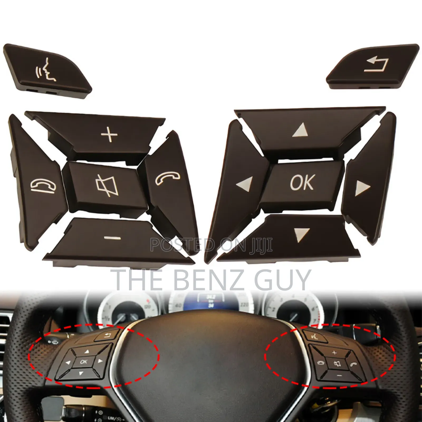 Steering Wheel Sticker for C300, C250, Gle, Glc, Cla, Gla,