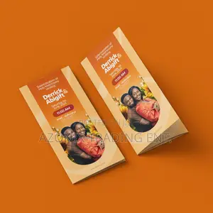 3 Fold Brochure Wedding Program Printing