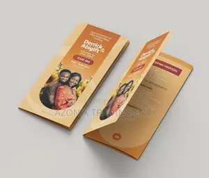 3 Fold Brochure Wedding Program Printing