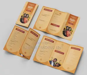 3 Fold Brochure Wedding Program Printing