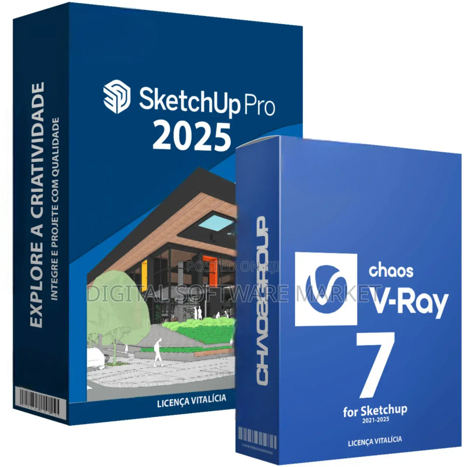 Sketchup Pro 2025 + v-Ray 7 + Materials Library Lifetime
