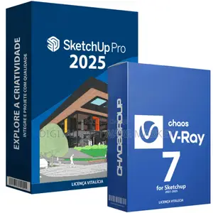 Sketchup Pro 2025 + v-Ray 7 + Materials Library Lifetime