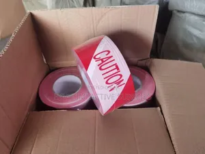 Caution Tape - Red & White - With Caution Label Inside.