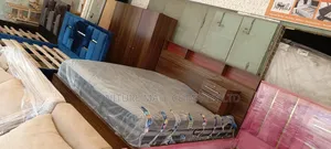 Quality Laminated Wooden Bed Frame And Mattress💯😍 Free Dlv