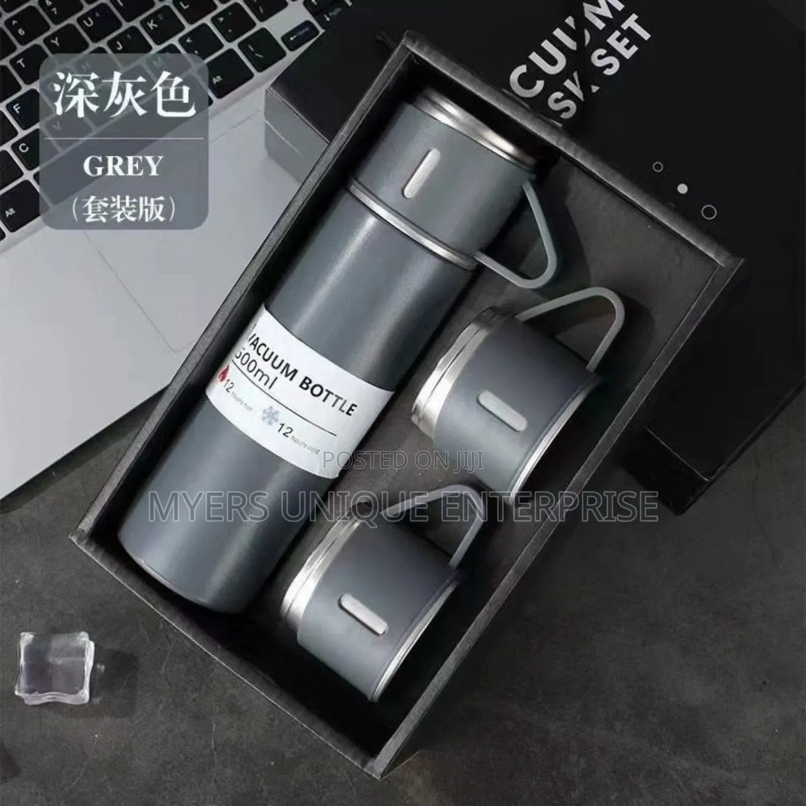 Leakproof Vacuum Flask With Portable Cup Set
