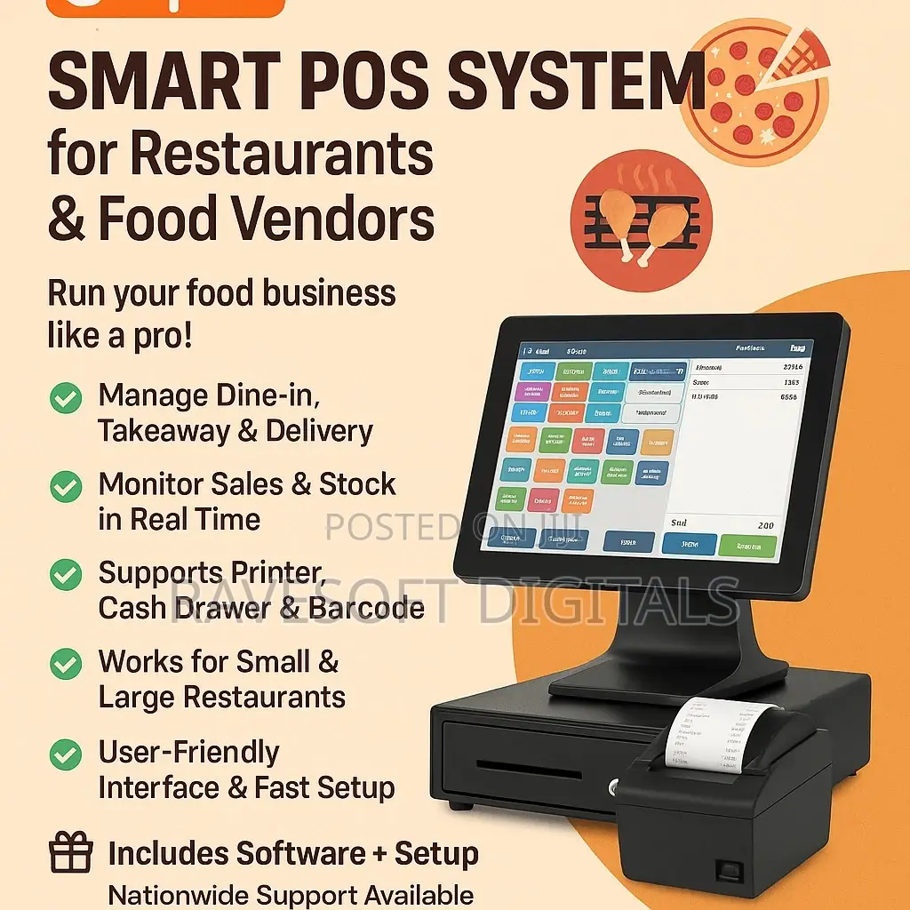 Smart Pos System for Restaurants Food Vendors
