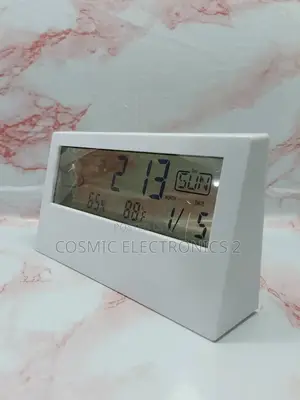 LCD Digital Alarm Clock With Transparent Display