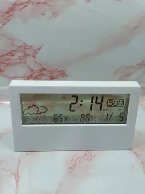 LCD Digital Alarm Clock With Transparent Display