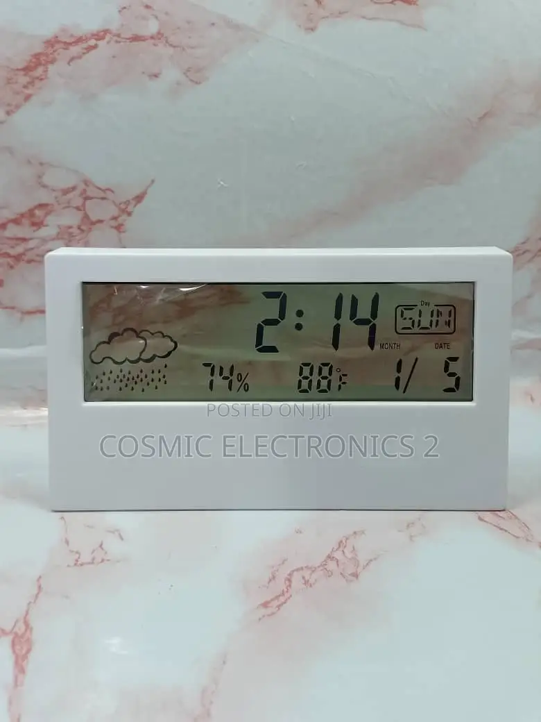 LCD Digital Alarm Clock With Transparent Display