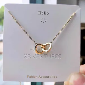 Women's Premium Heart Pendant Necklace-Golden