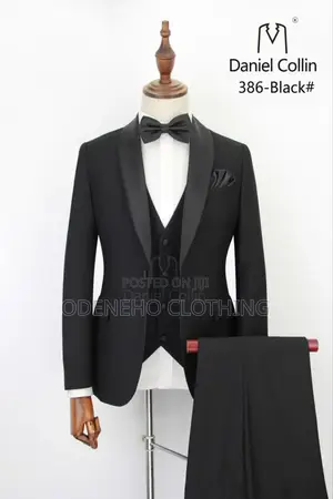 Luxurious Tuxedo All Black and White Suit