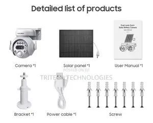 Hikview 4g 12x Zoom Dual Lens Solar Battery PTZ Camera Ubox