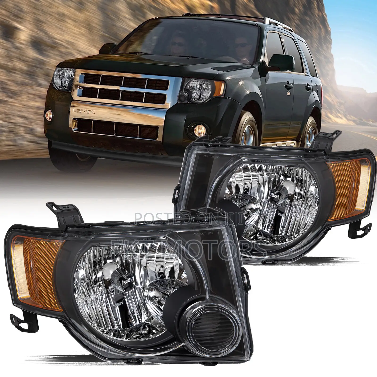 Ford Escape Headlights 2008,2009,2010,2011,2012,2013