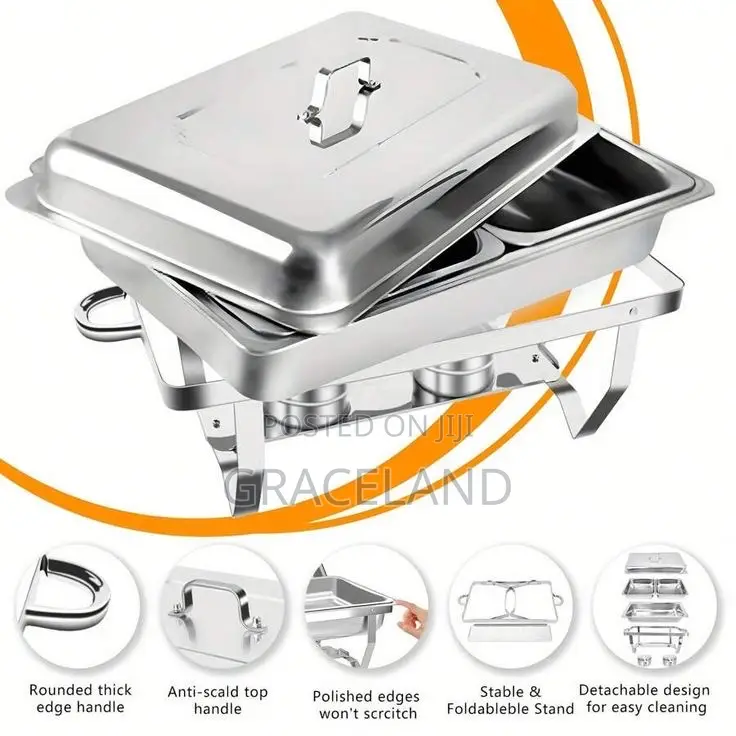 This Is Original Chafing Dish Stainless Steel Single 9.5l