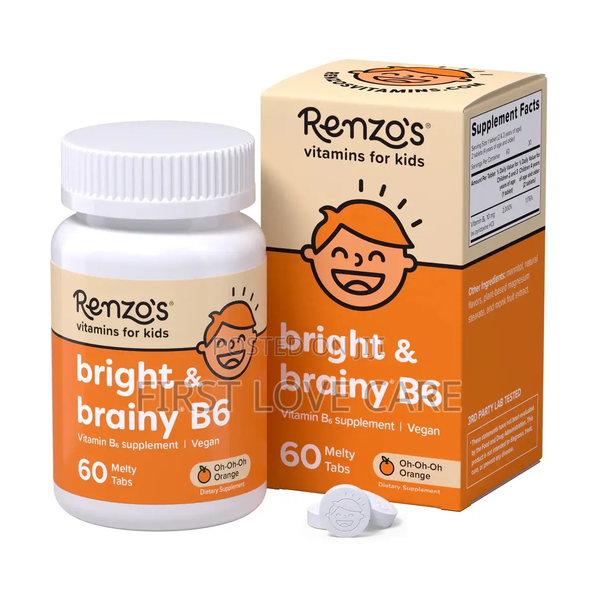 Renzo’S Vitamins for Kids Bright and Brainy B6