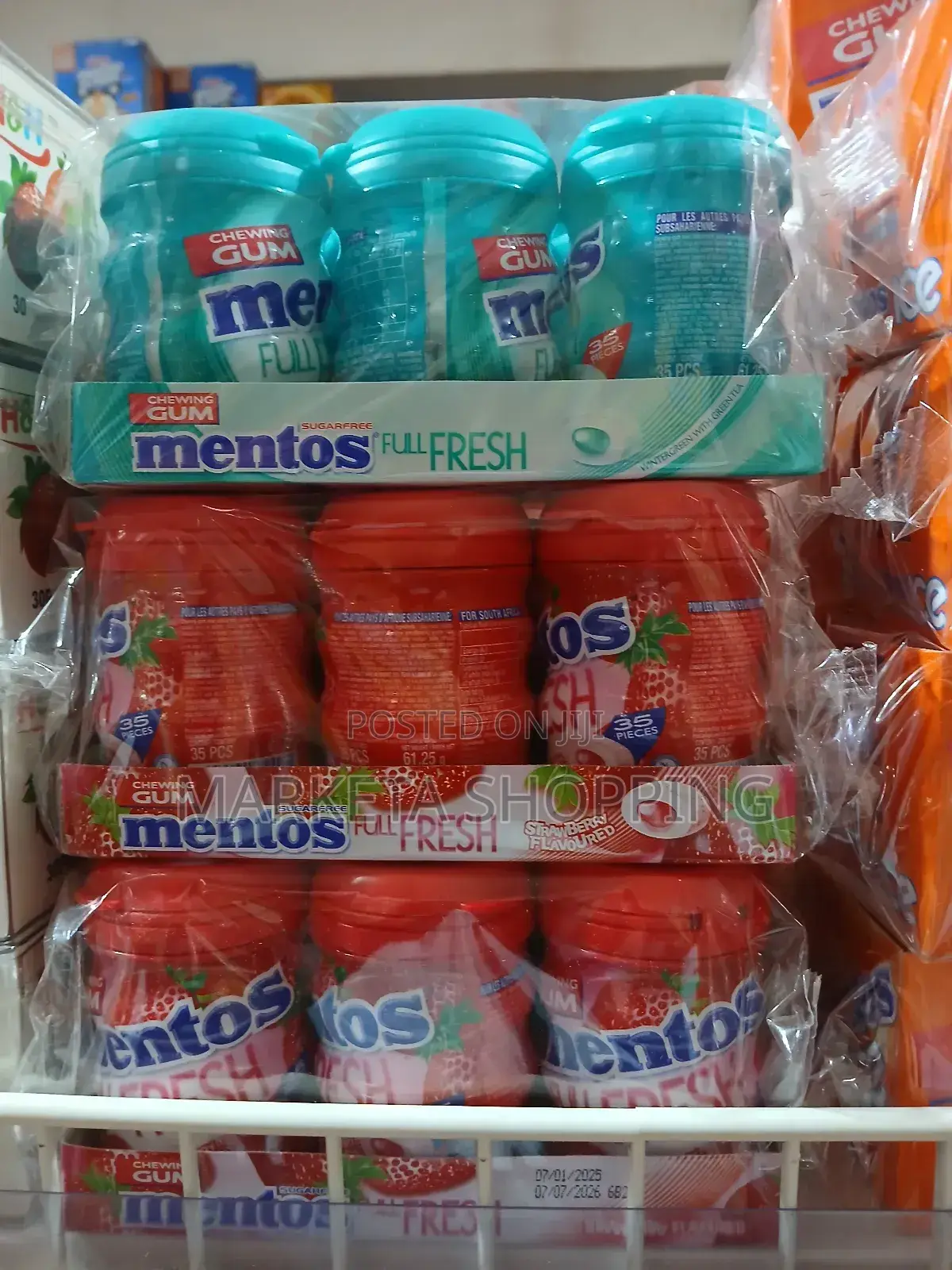 Mentos Sugar Free Chewing Gum 140gx6