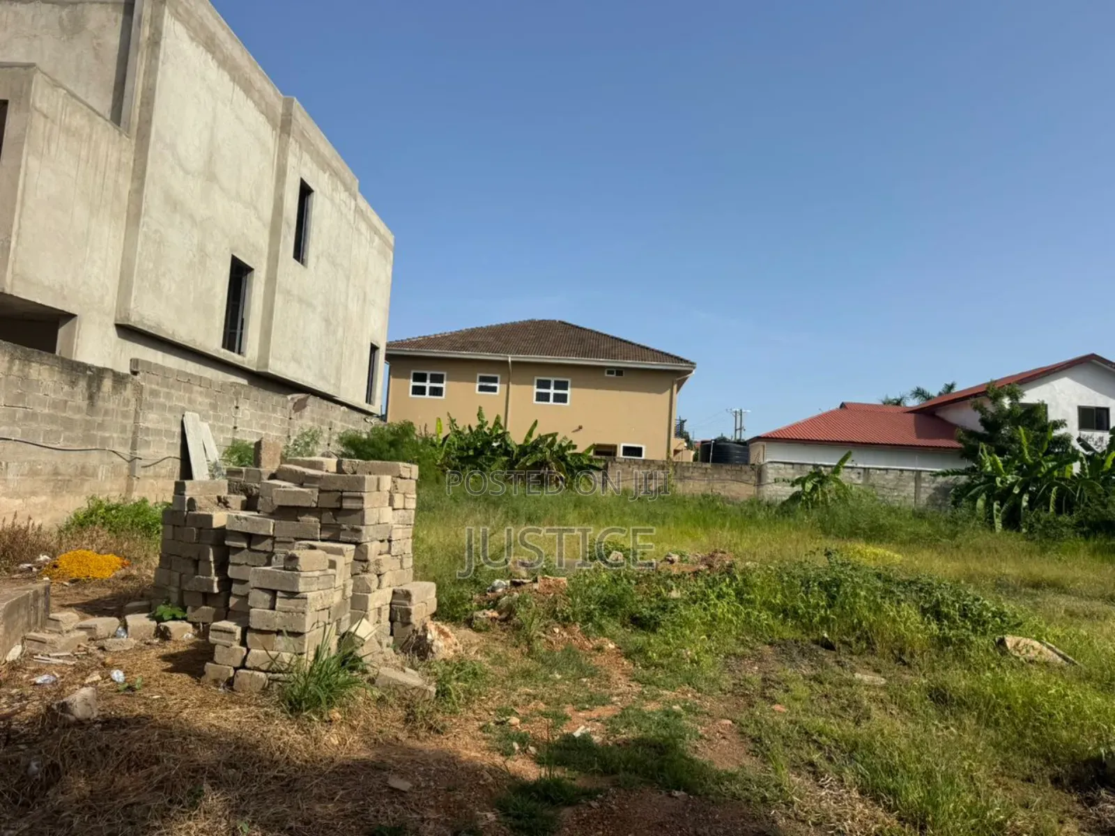 Walled and Gated 2 Plots of Land Adjiringanor