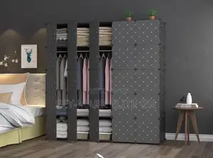 20 Cubes Plastic Wardrobe + Shoe Rack