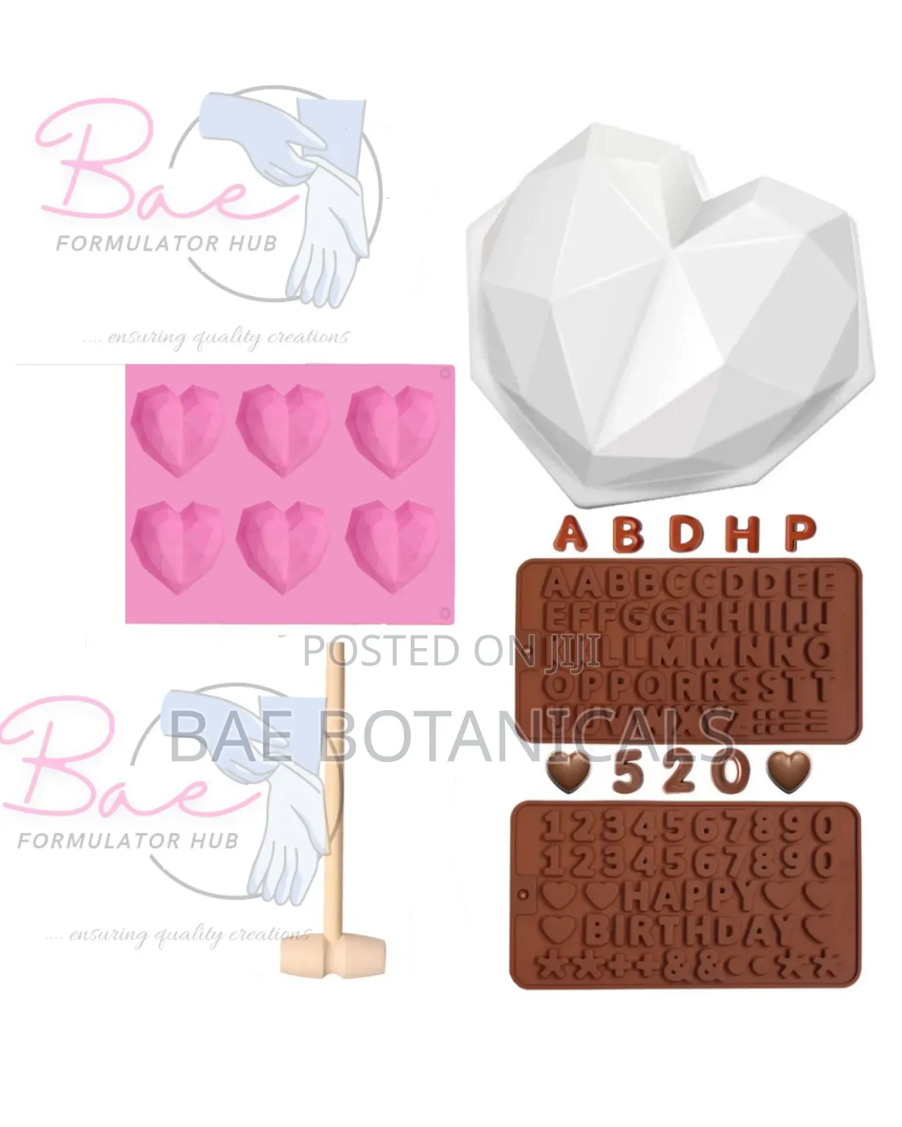 Breakable Hearts Chocolate Mold Set (With Hammer)