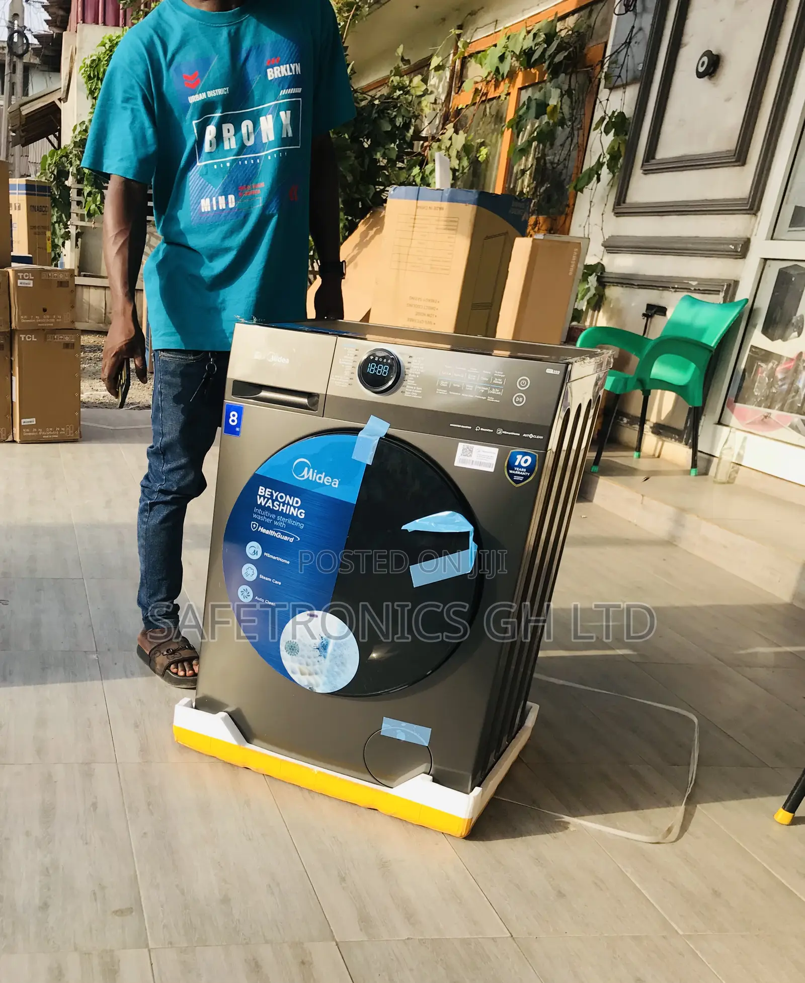 Get Steam Smart Inverter Midea 8kg Fullauto Frontload