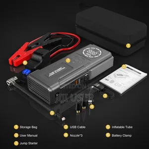 New Emergency 2 in 1 Car Jumpstart Battery and Tyre Pump