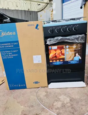 Classic Black Finish Midea 4 Burner Top Burning Cooker