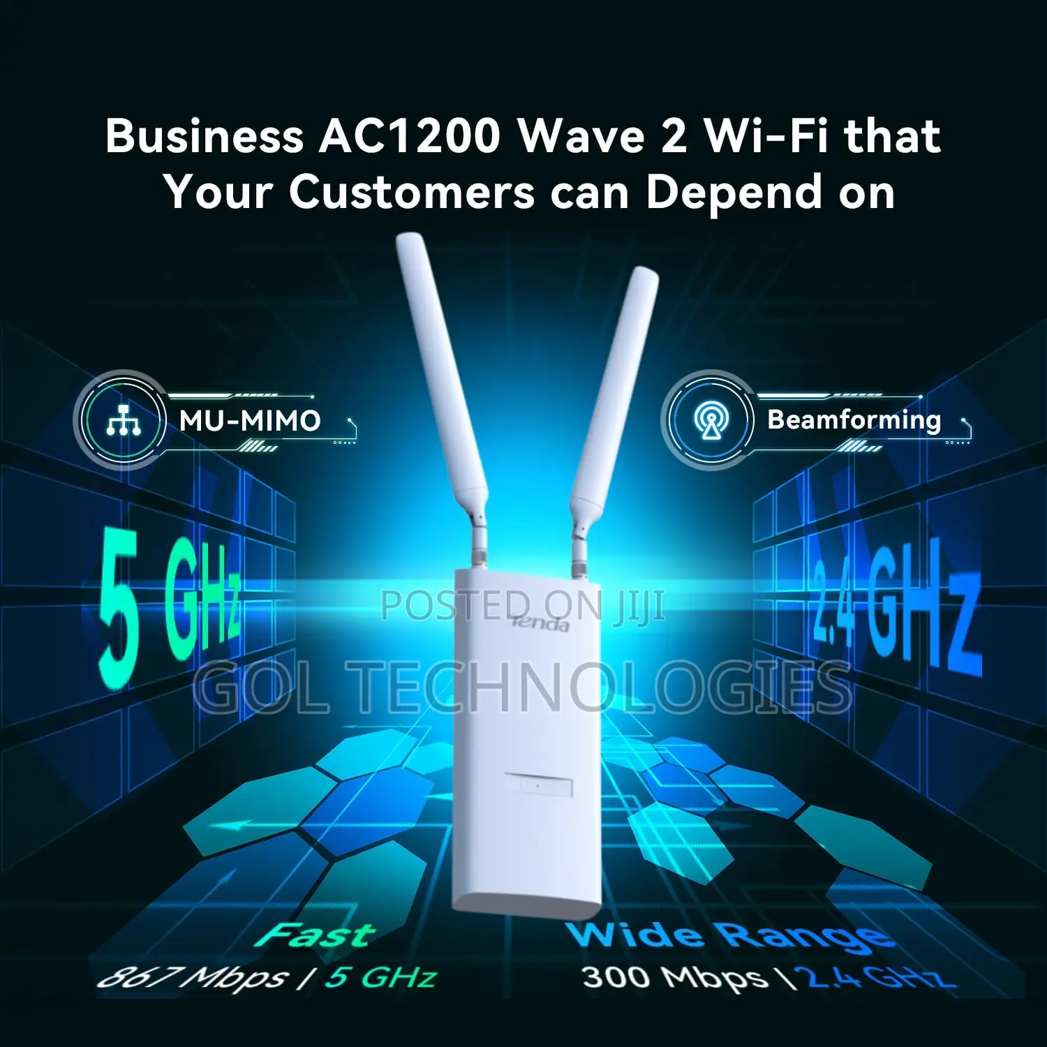 Tenda Access Point 802.11ac Indoor/ Outdoor Wifi Dual Band Oap1200