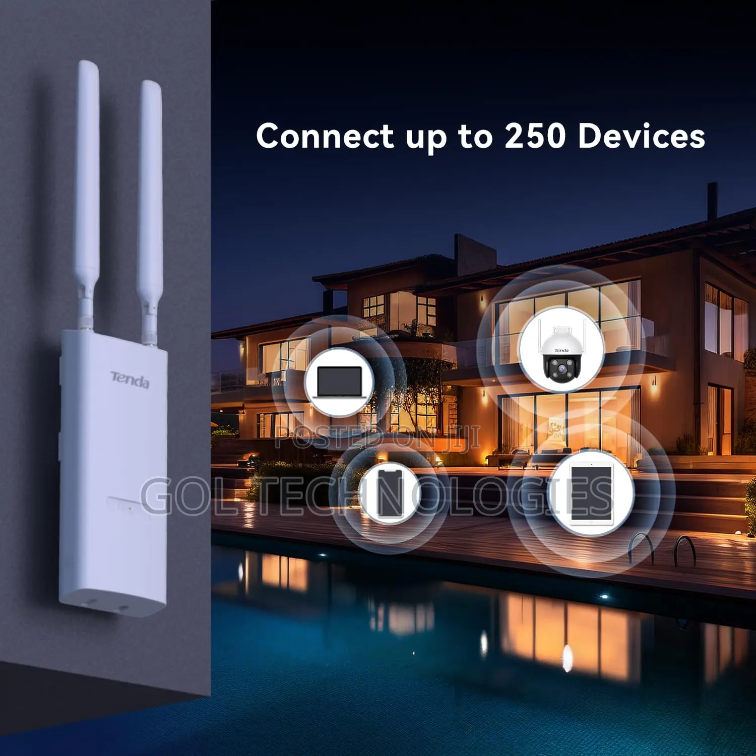 Tenda Access Point 802.11ac Indoor/ Outdoor Wifi Dual Band Oap1200