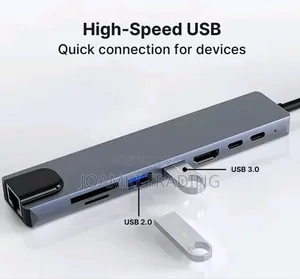 8 In 1 Usb C Hub 3.0 Splitter 4 Laptop, Pd Sd Tf Rj45 Hdmi