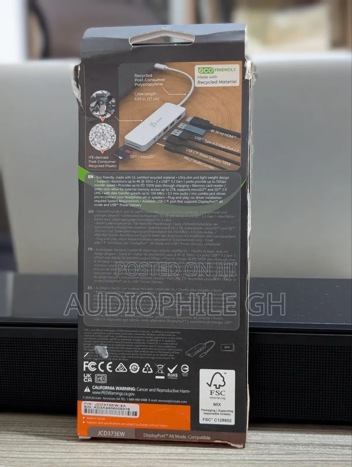 J5create Usb-C Multi-Port Hub With Power Delivery