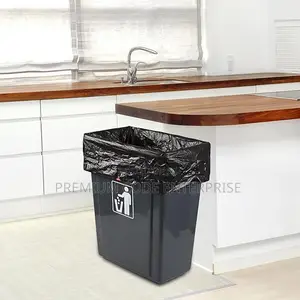 100l Black Trash Bin Liner Bags With Handle – 120pcs