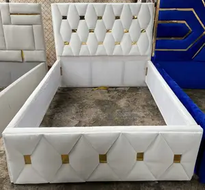Tiled Til Gold Design Bed Frame (Payment After Delivery)