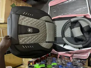 Luxury Leather Seat Cover Ash and Black