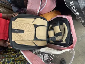 Complete Seat Covers Beige and Black Leather