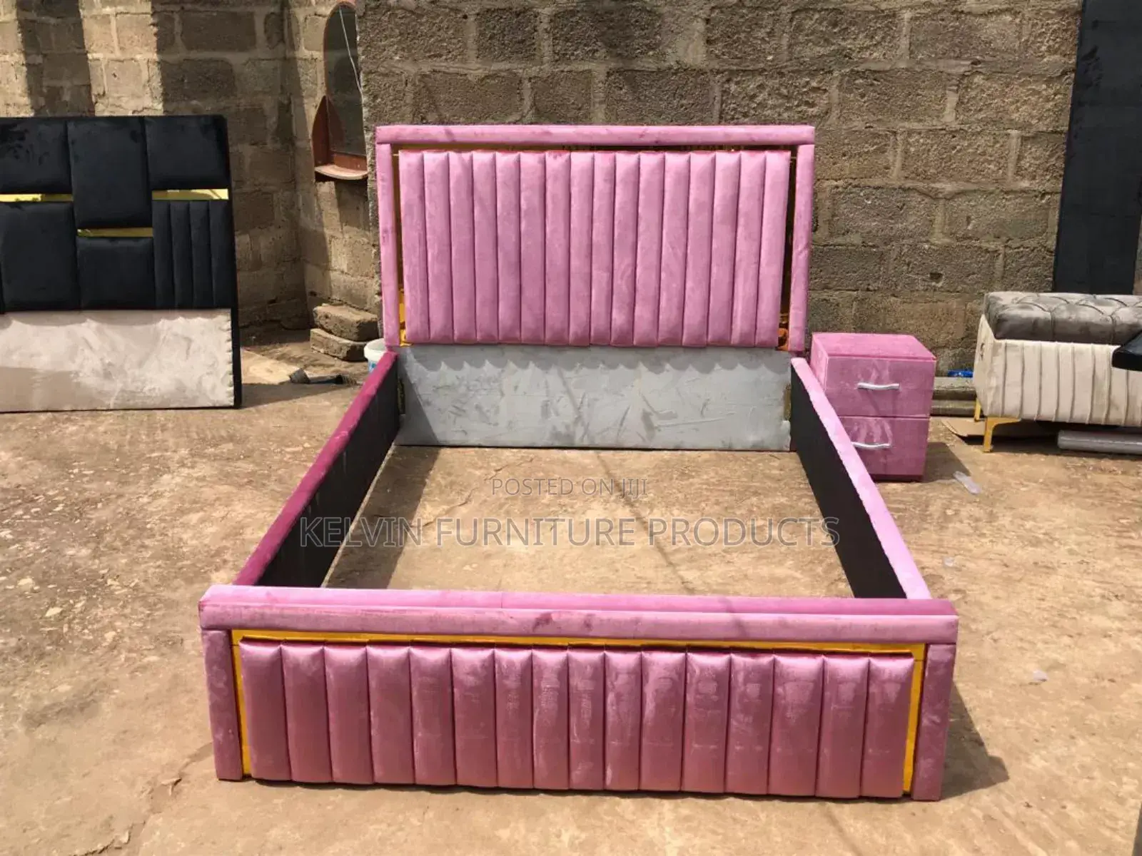 Double Bed With Side Drawer