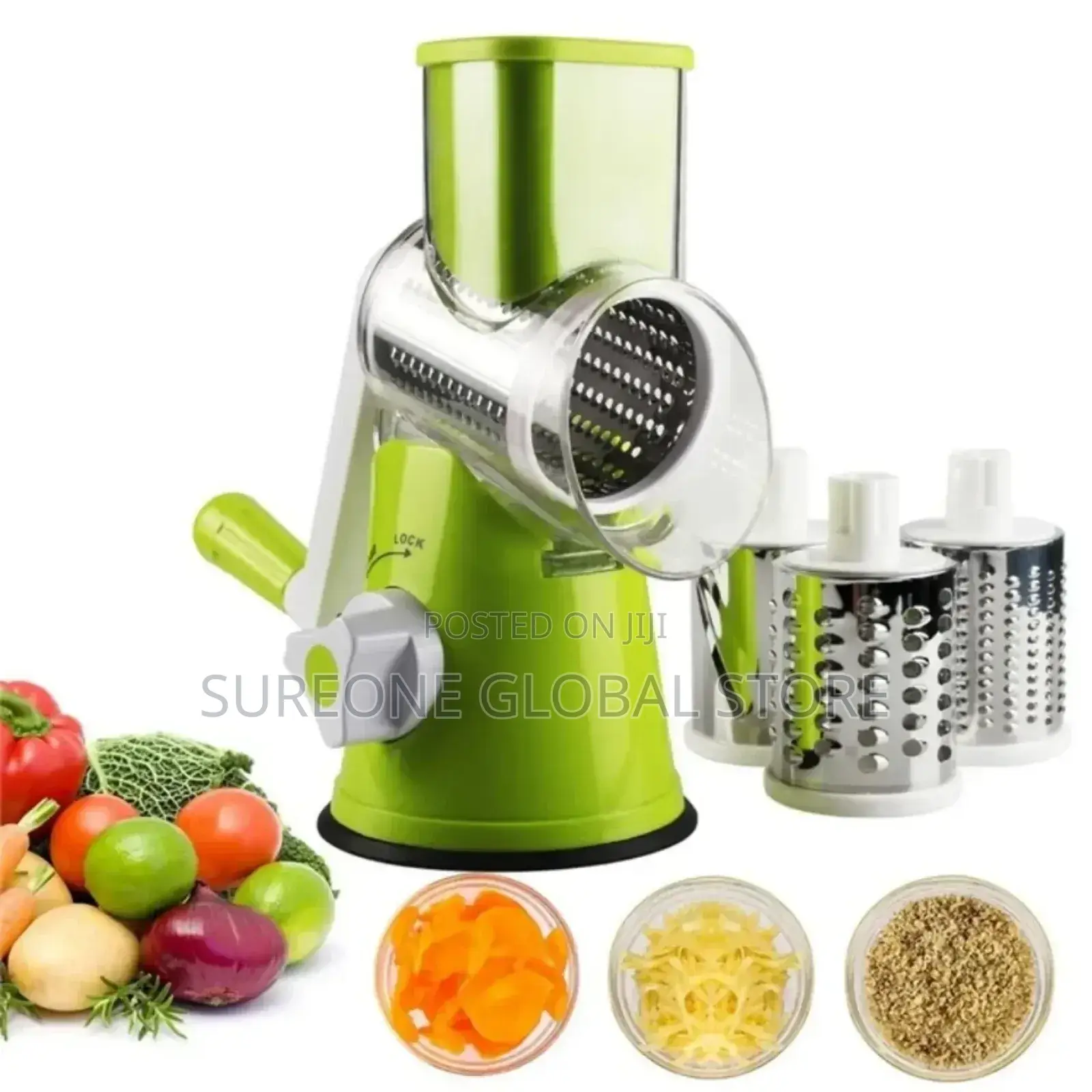 Slicing Grater Manual Rotary 3 in 1