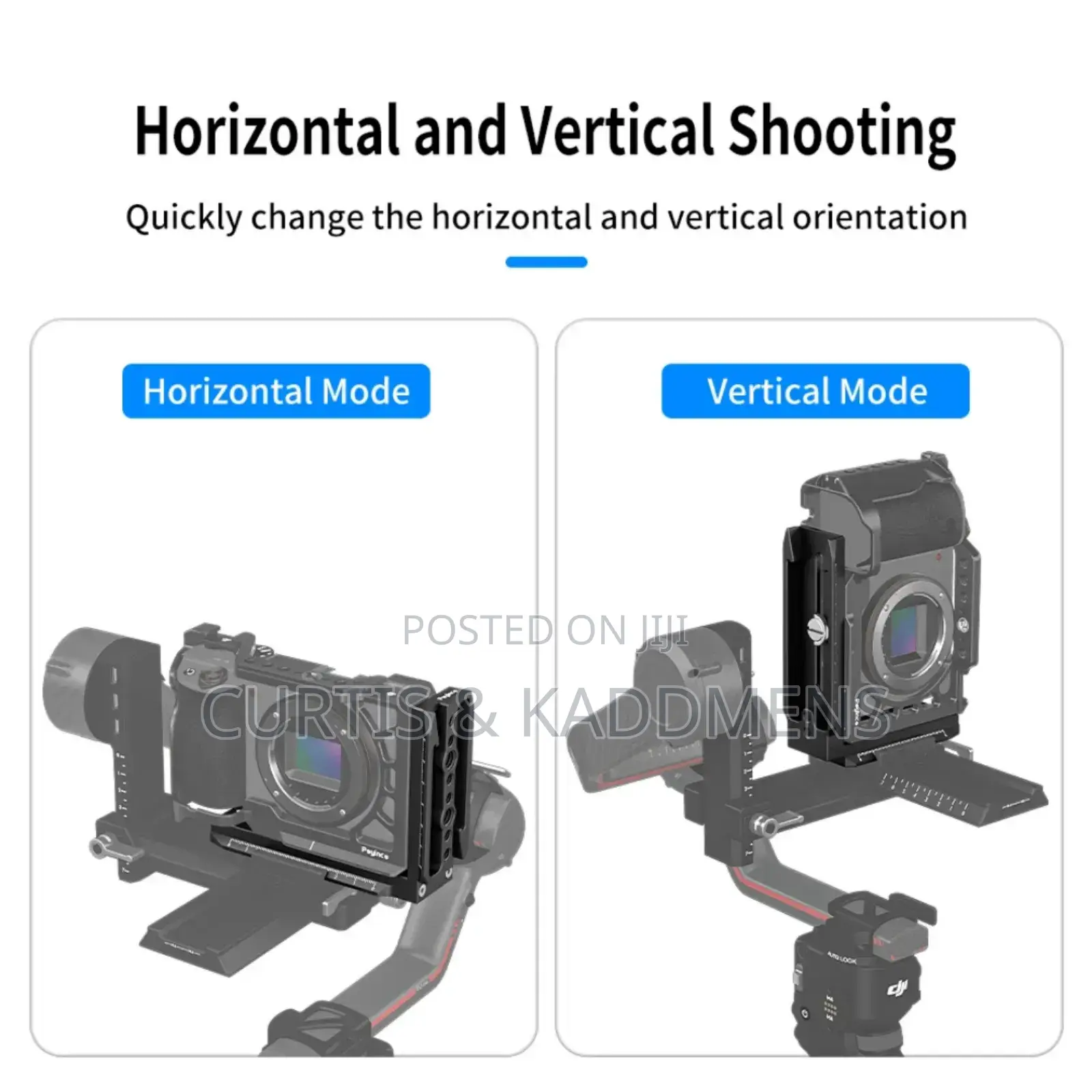 Universal L Bracket Vertical Plate for Gimbals Tripods