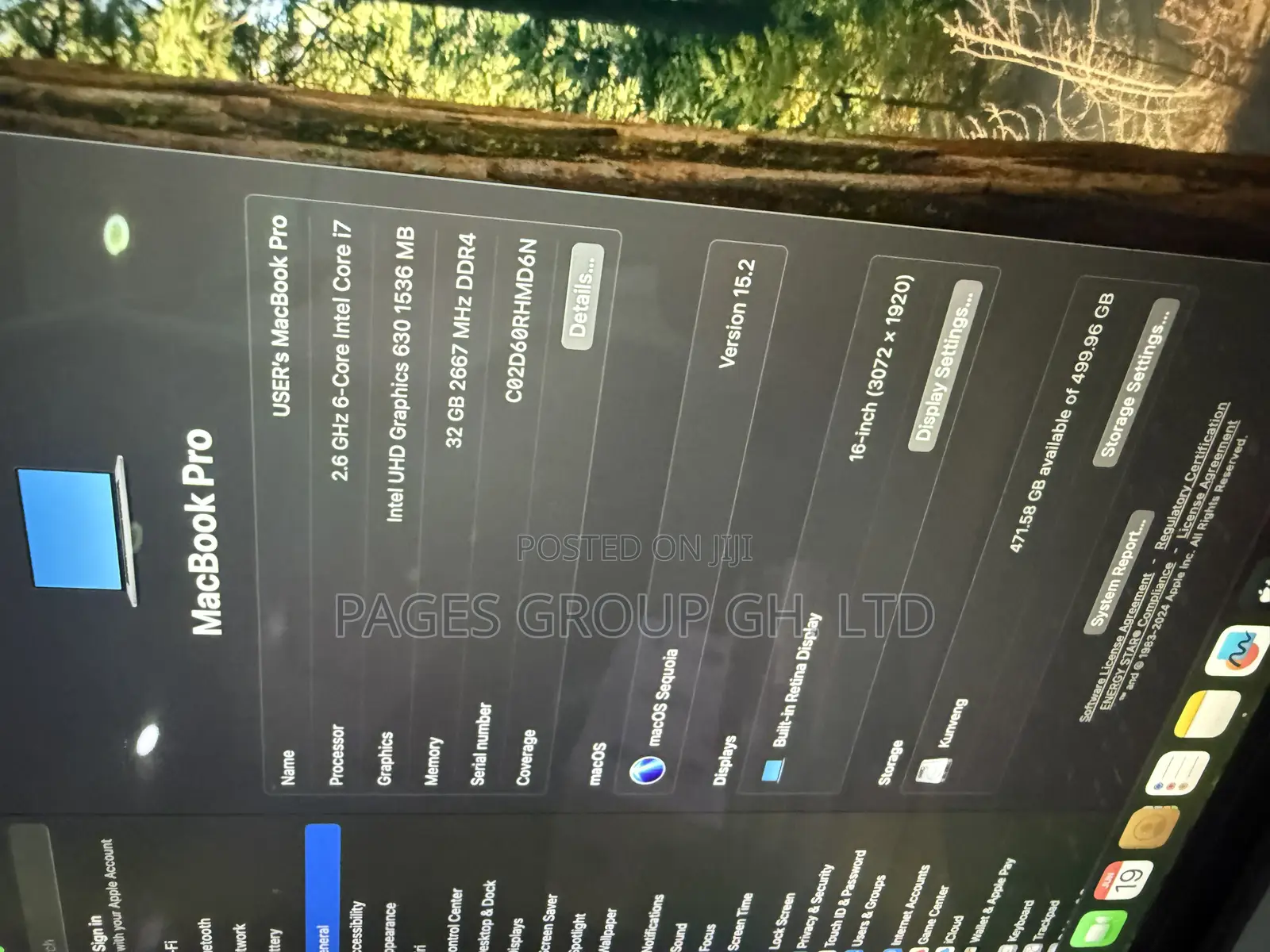 Laptop Apple MacBook Pro 2019 32GB Intel Core i7 SSD 512GB