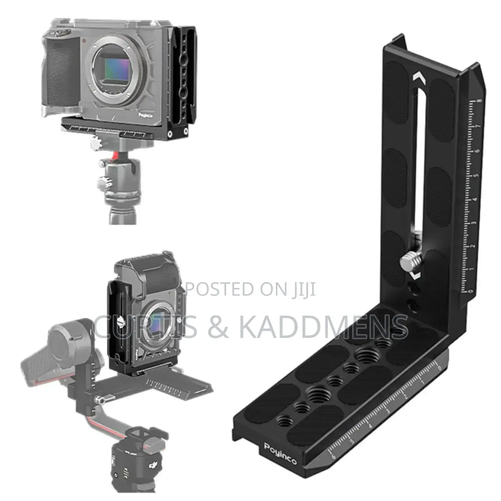 Universal L Bracket Vertical Plate for Gimbals Tripods