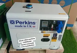 White and Green Perkins Generator 10kva 13000watt Diesel