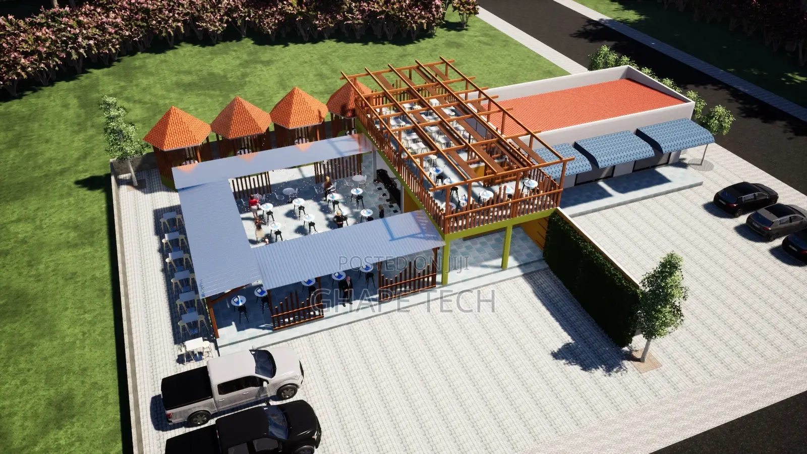 Modern Recreational Center and Pub Architectural Designs