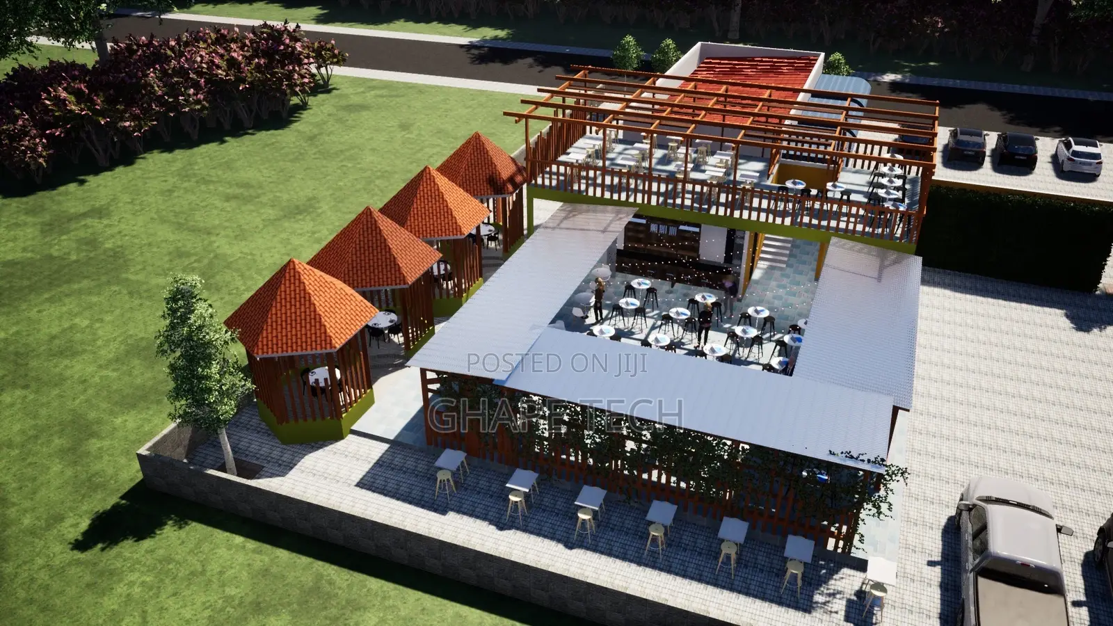 Modern Recreational Center and Pub Architectural Designs