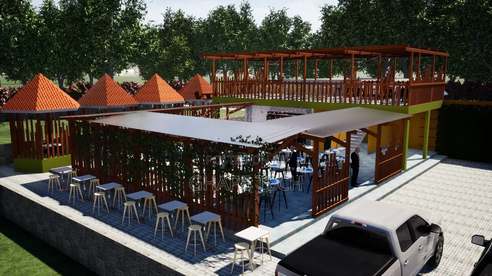 Modern Recreational Center and Pub Architectural Designs