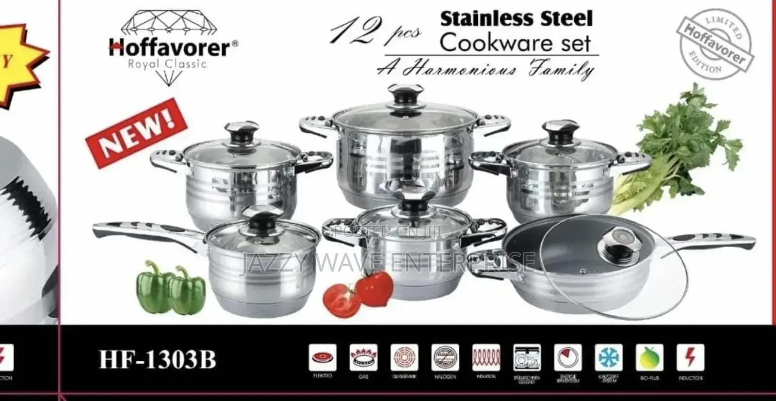 Stainless Steel Silver/ Cookware Set